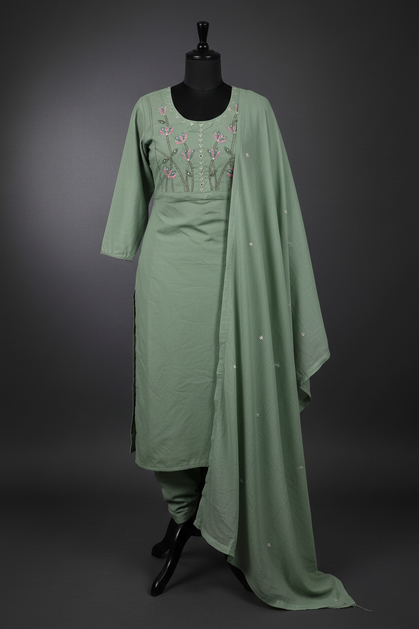 Leaves - Natural Dupatta